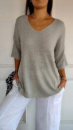 Anna™ | Lightweight Knit Top with V-Neck