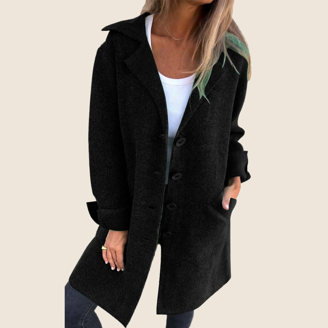 Eloise – Textured Button-Front Coat