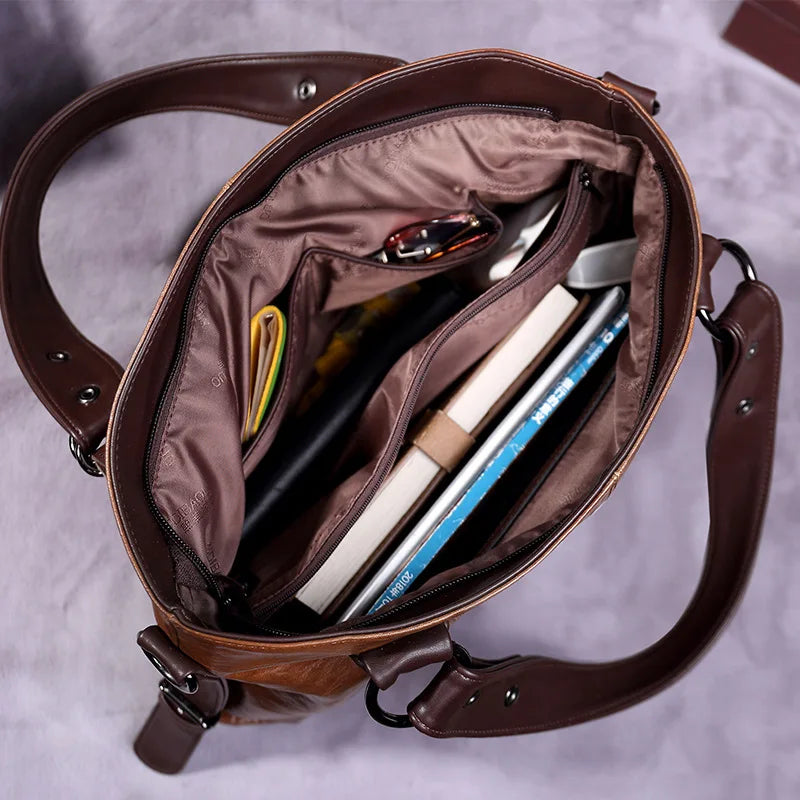 Aralyn | Women Refined Soft Leather Tote Bag