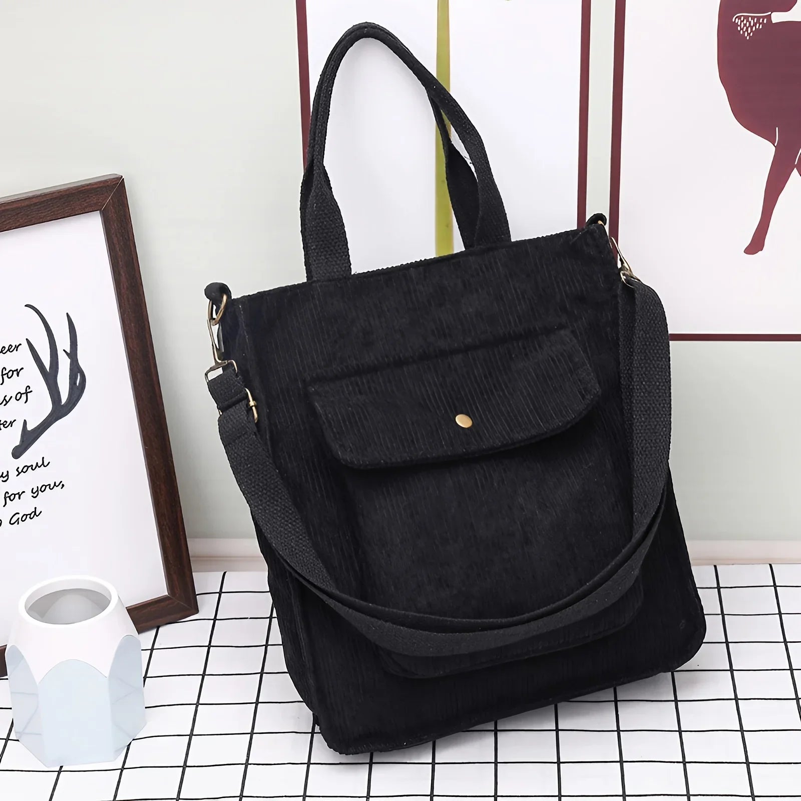 Harriet Corduroy Day Tote