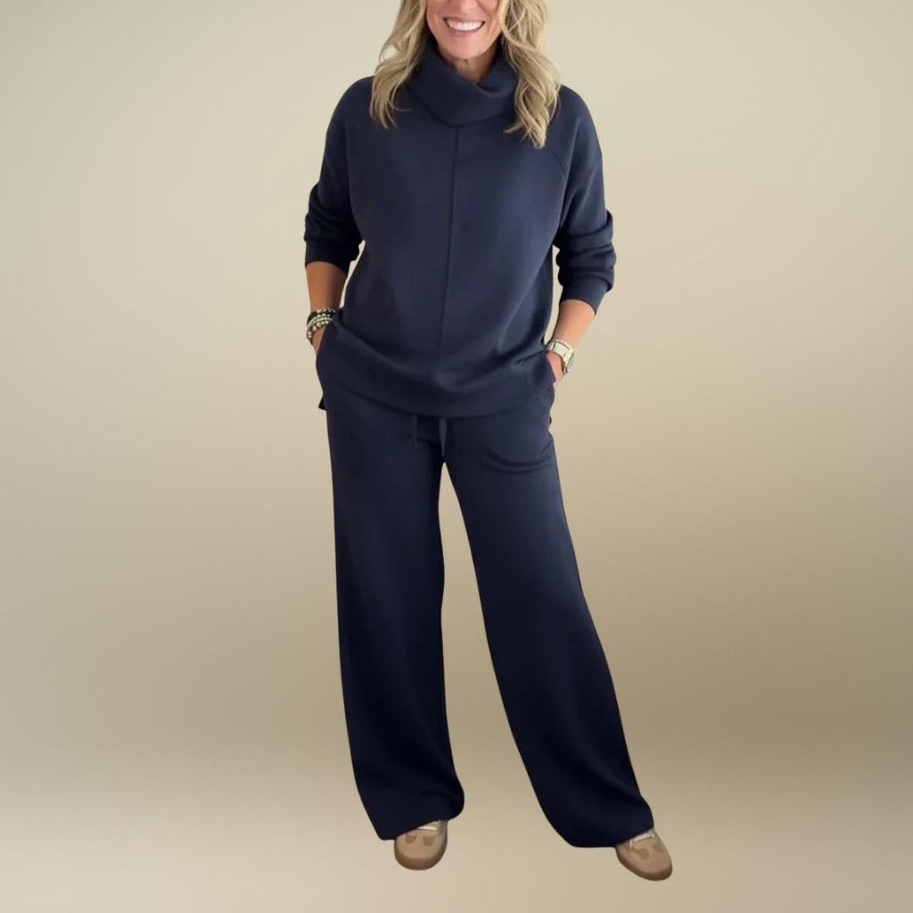 THALIA COZY TWO-PIECE TURTLENECK TRAVEL SET