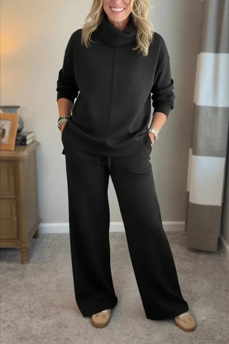 THALIA COZY TWO-PIECE TURTLENECK TRAVEL SET