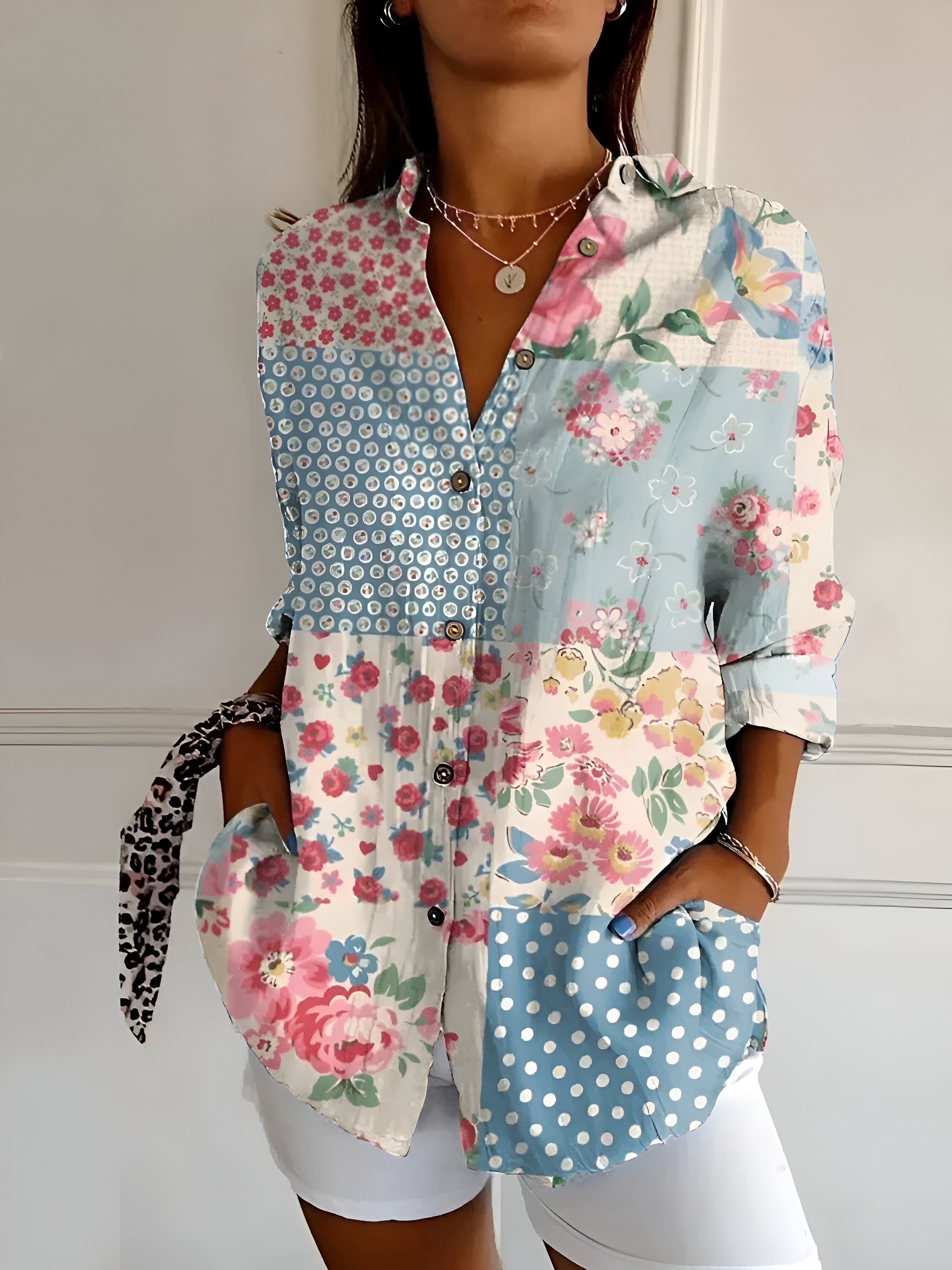 Malou™ | Floral Button Blouse